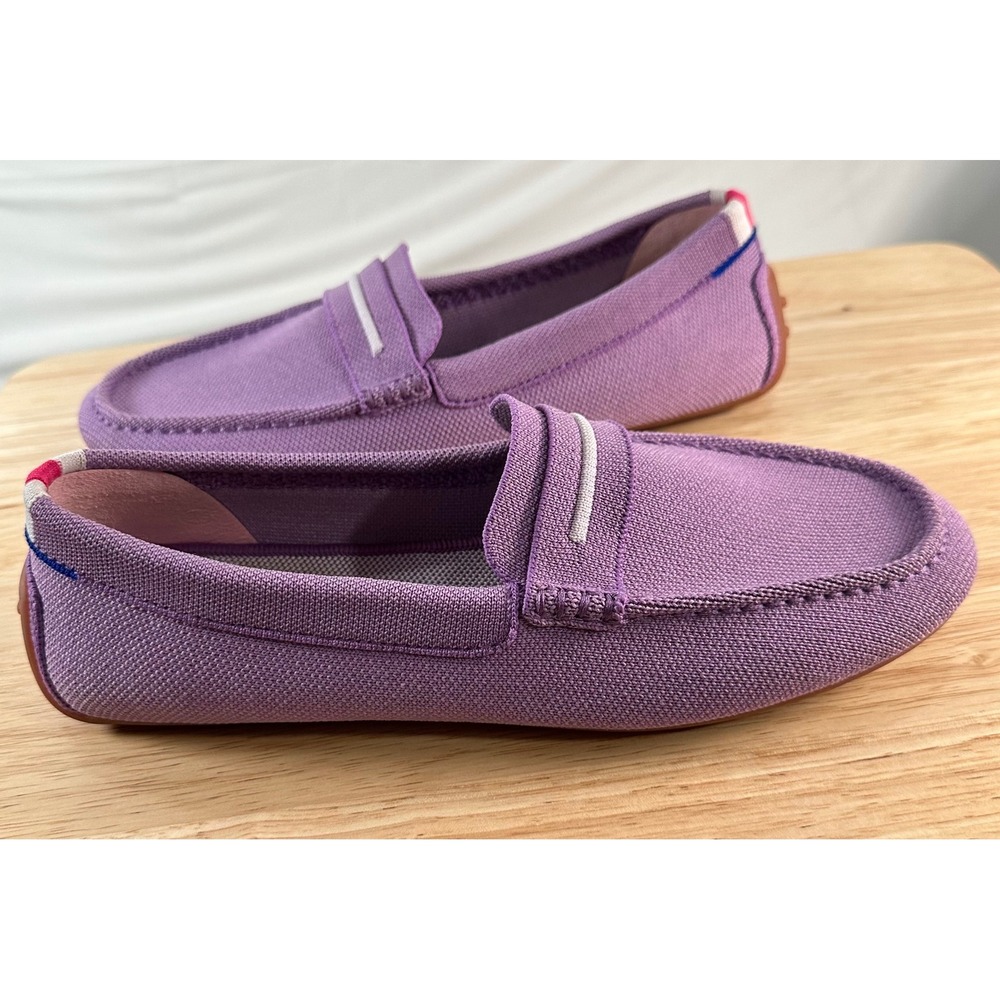 Rothys Womens The Driver Loafers Shoes 9.5 Lavender Fields Flats Preppy Penny